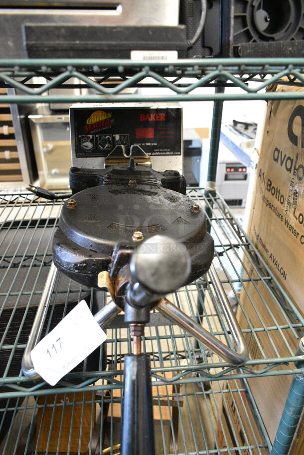 Metal Commercial Countertop 4 Small Waffle Maker. 120 Volts, 1 Phase. Tested and Working! - Image 1 of 6