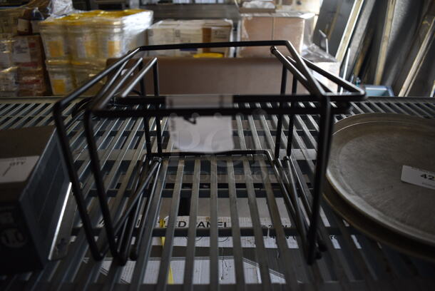 4 Black Metal Countertop Pizza Pan Stands. 8x9x7. 4 Times Your Bid! - Image 3 of 3