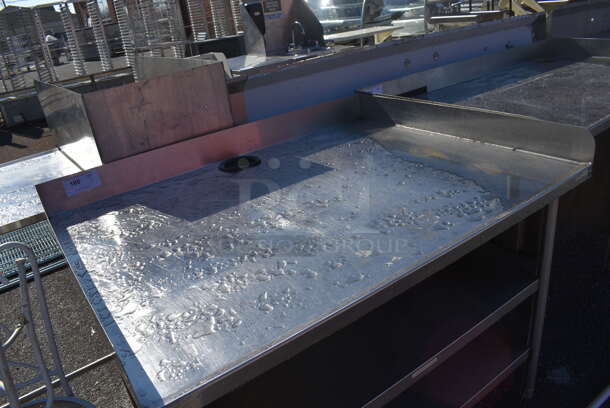 Stainless Steel Commercial Table w/ Under Shelves, Back and Side Splash Guards. 48x32x38 - Image 3 of 4