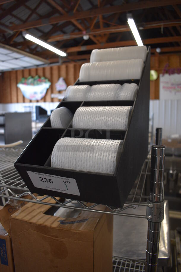 Black Poly Countertop Multi Compartment Holder. 8x21x16 - Image 3 of 3