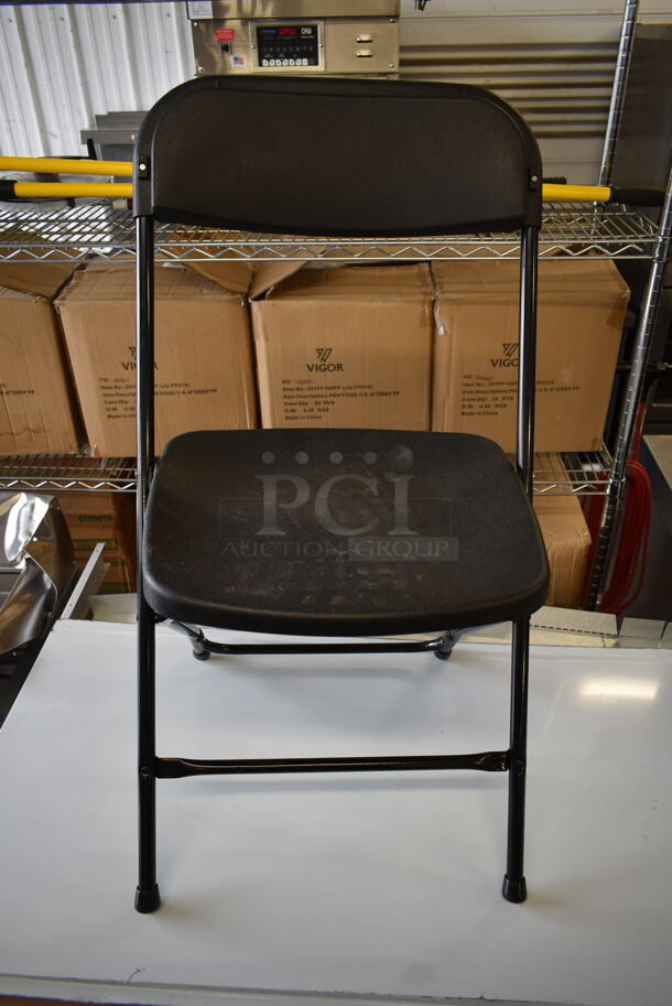 30 BRAND NEW SCRATCH AND DENT! Lancaster Table & Seating DG-64299-5 384DG64299BK Black Textured and Contoured Folding Chair. 30 Times Your Bid! - Image 4 of 5