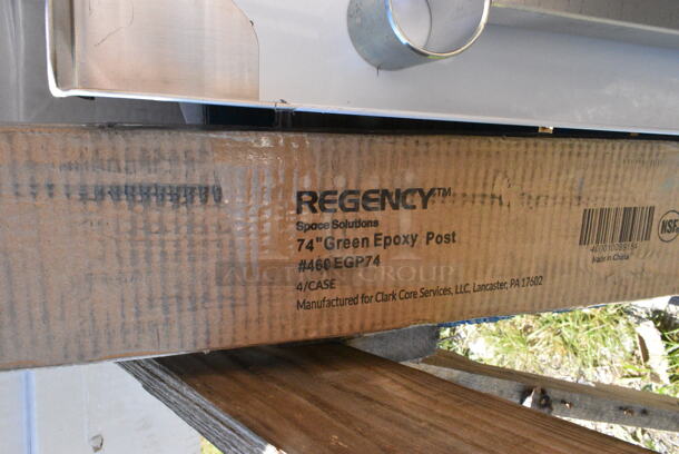 3 BRAND NEW SCRATCH AND DENT! Items Including Metro 63UP Post, 2 Box 460EGP74 Regency 74" NSF Green Epoxy Post. 3 Times Your Bid! May Be Missing Pieces. - Image 4 of 5