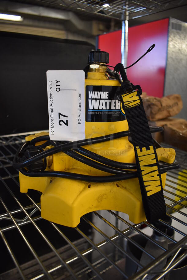 Wayne Water Bug Yellow Submersible Utility Pump. 120 Volts, 1 Phase. 9.5x9.5x9 - Image 2 of 6