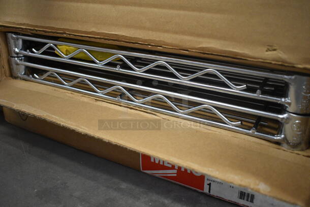 ALL ONE MONEY! Lot of 4 BRAND NEW IN BOX! Metro Chrome Finish Wire Shelves. 36x18x1.5 - Image 2 of 3