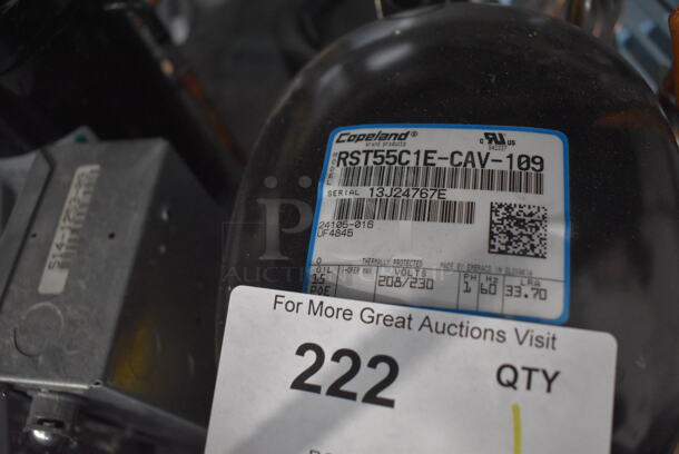 Copeland RST55C1E-CAV-109 Metal Commercial Compressor. 208/230 Volts, 1 Phase. - Image 5 of 5