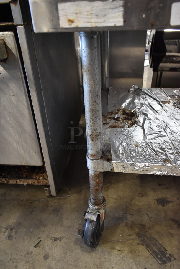 Stainless Steel Commercial Equipment Stand w/ Under Shelf on Commercial Casters. - Image 4 of 4