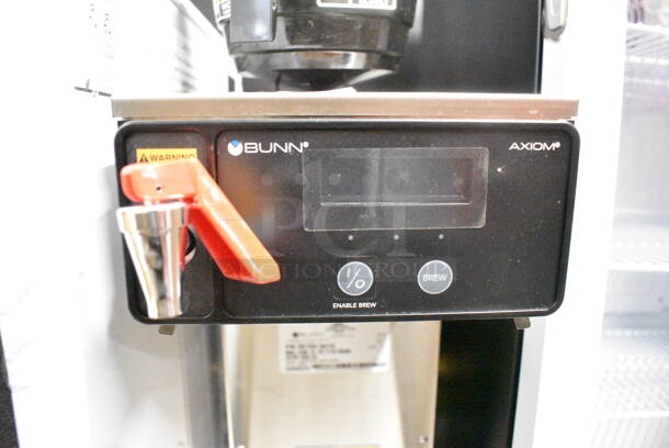 BRAND NEW SCRATCH AND DENT! 2024 Bunn AXIOM-DV-APS Stainless Steel Commercial Countertop Airpot Coffee Brewer w/ Hot Water Dispenser and Poly Brew Basket. 120 Volts, 1 Phase.  - Image 5 of 7