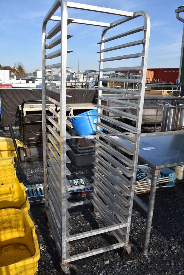 Metal Commercial Pan Transport Rack on Commercial Casters. 20.5x26x70 - Image 1 of 3
