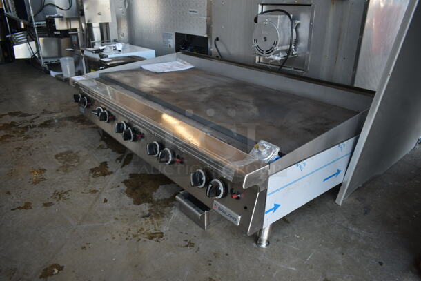 BRAND NEW SCRATCH AND DENT! LATE MODEL! Garland 372GT60GT60N Stainless Steel Commercial Countertop Natural Gas Powered Flat Top Griddle. - Image 7 of 10