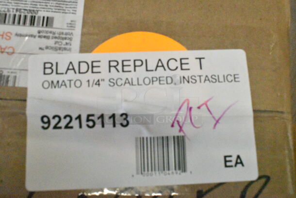 5 BRAND NEW SCRATCH AND DENT! Items Including 2 Box 92215113 Vollrath 15113 1/4" Scalloped Blade Assembly for Redco InstaSlice Fruit and Vegetable Cutters, HP30140827A0 Berkel 01-40827A-00130 Sharpening Assy, Avantco 178HINGCFDBL Bottom Left Hinge Pivot for A, SS, and CFD Series, 68340355 Robertshaw 40-355 2" Black Steam Table Knob (Off, Low, 2-6, Hi). 5 Times Your Bid! - Image 5 of 8