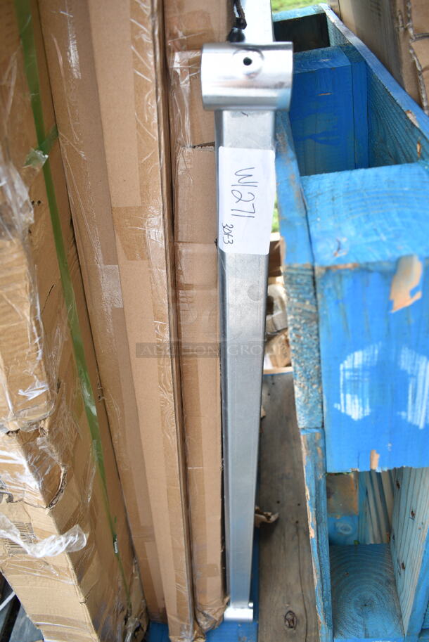3 BRAND NEW SCRATCH AND DENT! Items; Regency 600TD3684 Single Aluminum Swinging Traffic Door with 9" x 14" Window - 36" x 84" Door Opening, Steelton 109RACKECON 20 Pan End Load Bun / Sheet Pan Rack - Unassembled, Metal Under Shelf. 3 Times Your Bid! May Be Missing Pieces.  - Image 5 of 5