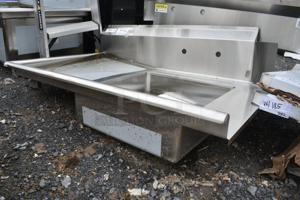 BRAND NEW SCRATCH AND DENT! Regency 600DDT48L 16 Gauge 4' Soiled / Dirty Dish Table - Left Drainboard. No Legs. - Image 3 of 6