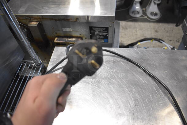 Turbochef NGC Stainless Steel Commercial Countertop Electric Powered Rapid Cook Oven on Stainless Steel Equipment Stand w/ Commercial Casters. Missing 2 Casters. 208/240 Volts, 1 Phase. - Image 7 of 7