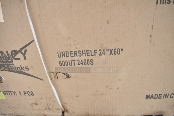 2 BRAND NEW SCRATCH AND DENT! Regency 600UT2460S  Adjustable Stainless Steel Work Table Undershelf for 24" x 60" Tables - 18 Gauge. 2 Times Your Bid! - Image 4 of 4