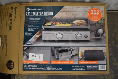 BRAND NEW IN BOX! Member's Mark 22" Tabletop Griddle.