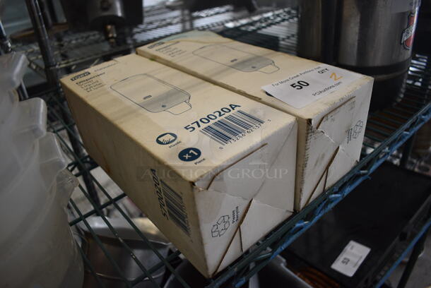 2 BRAND NEW IN BOX! Tork Poly Wall Mount Dispensers. 4x4.5x11. 2 Times Your Bid! - Image 2 of 3