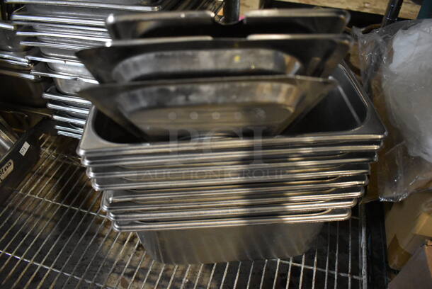 8 Stainless Steel 1/3 Size Drop In Bins w/ 4 Lids. 1/3x6. 8 Times Your Bid! - Image 3 of 3
