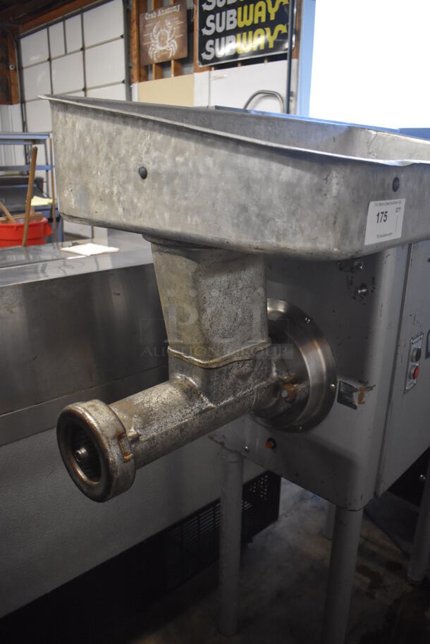 Hobart 4146 Metal Commercial Floor Style Meat Grinder w/ Tray. 200 Volts, 3 Phase. 55x27x63 - Image 5 of 7