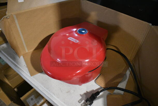 BRAND NEW IN BOX! Dash Red Countertop Waffle Bowl Maker.   - Image 3 of 5