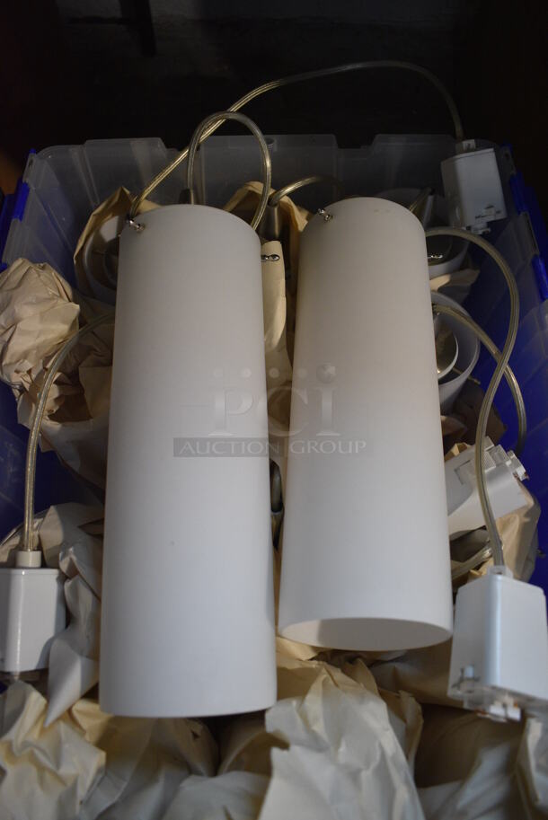 14 White Ceiling Mount Light Fixtures. 3.5x3.5x10.5. 14 Times Your Bid! - Image 3 of 6