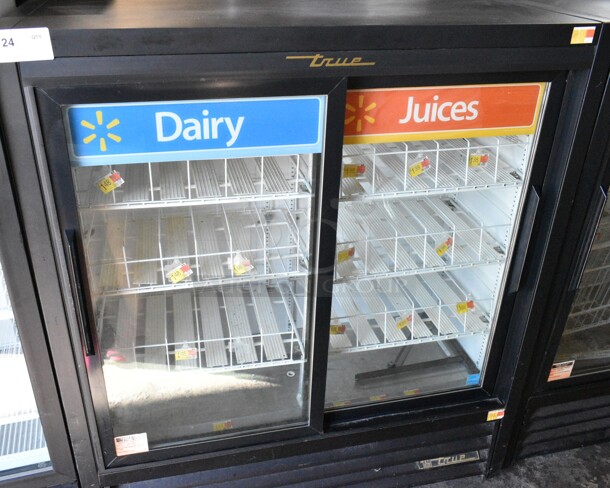 True GDM-41SL-54-LD ENERGY STAR Metal Commercial 2 Door Reach In Cooler Merchandiser w/ Poly Coated Racks. 115 Volts, 1 Phase. Tested and Working! - Image 1 of 4