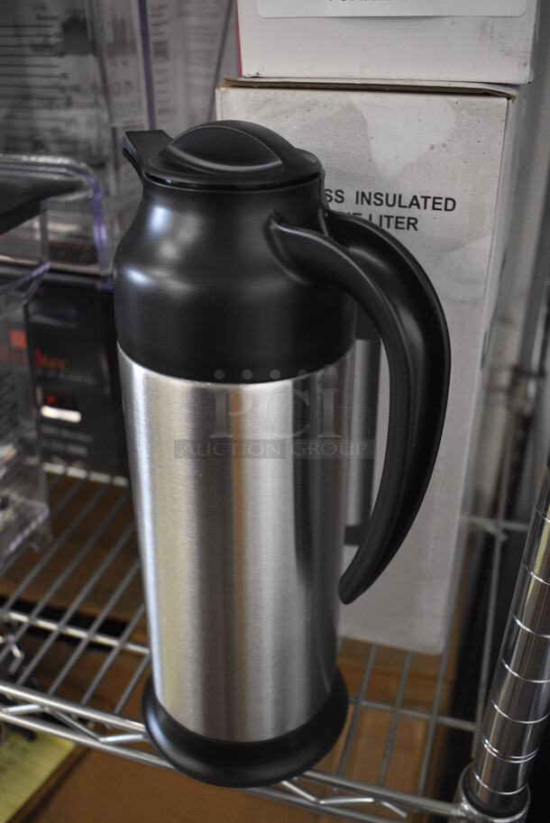 6 BRAND NEW IN BOX! Update SV-100 Stainless Steel One Liter Insulated Server  Pitchers. 6.5x4.5x12. 6 Times Your Bid! - Image 2 of 4