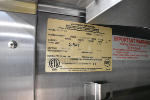 Continental DL1W-SS Stainless Steel Commercial Single Door Reach In Heated Holding Cabinet. 115/208-230 Volts, 1 Phase.  - Image 4 of 4