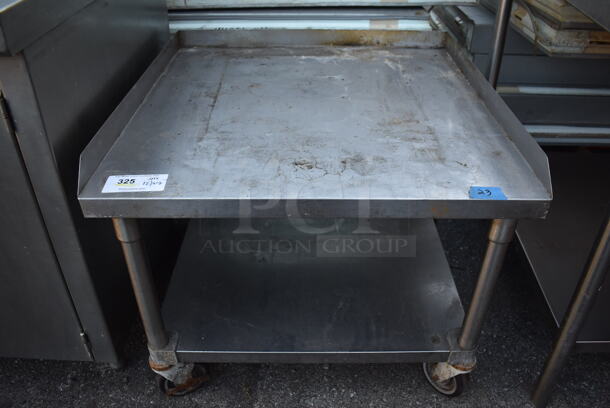 Stainless Steel Equipment Stand w/ Under Shelf on Commercial Casters. 30x30x26