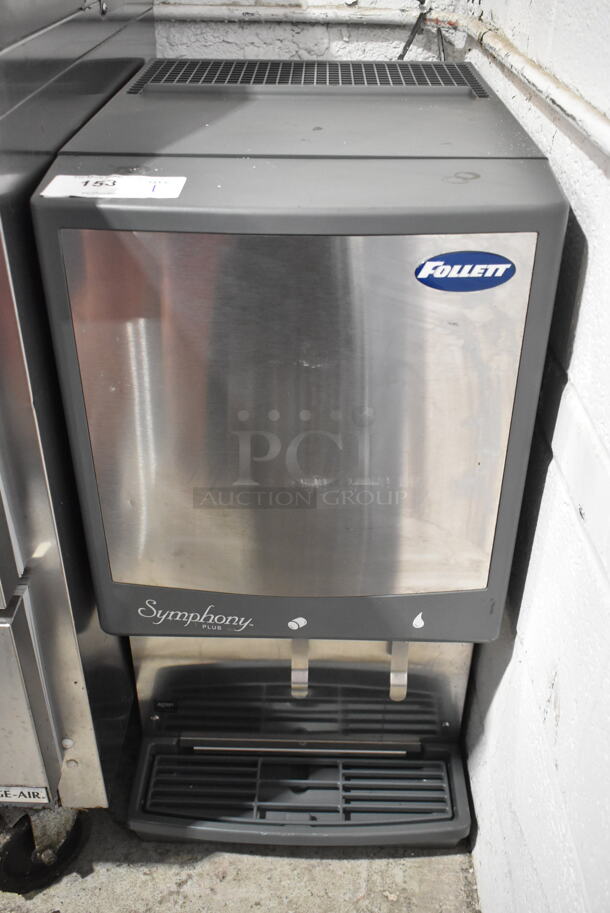 Follett 12CI425A Symphony Plus Stainless Steel Commercial Countertop Ice Machine w/ Ice and Water Dispenser. 115 Volts, 1 Phase. - Item #1112799