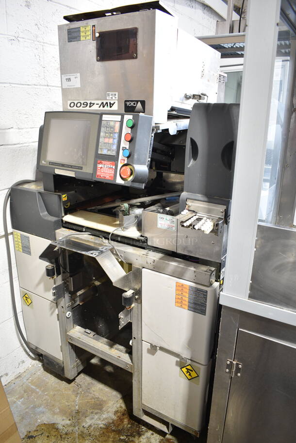 Digi AW-4600 Stainless Steel Commercial Floor Style Fully Integrated weigh-wrap-label System. 208/240 Volts, 1 Phase.  - Image 1 of 10
