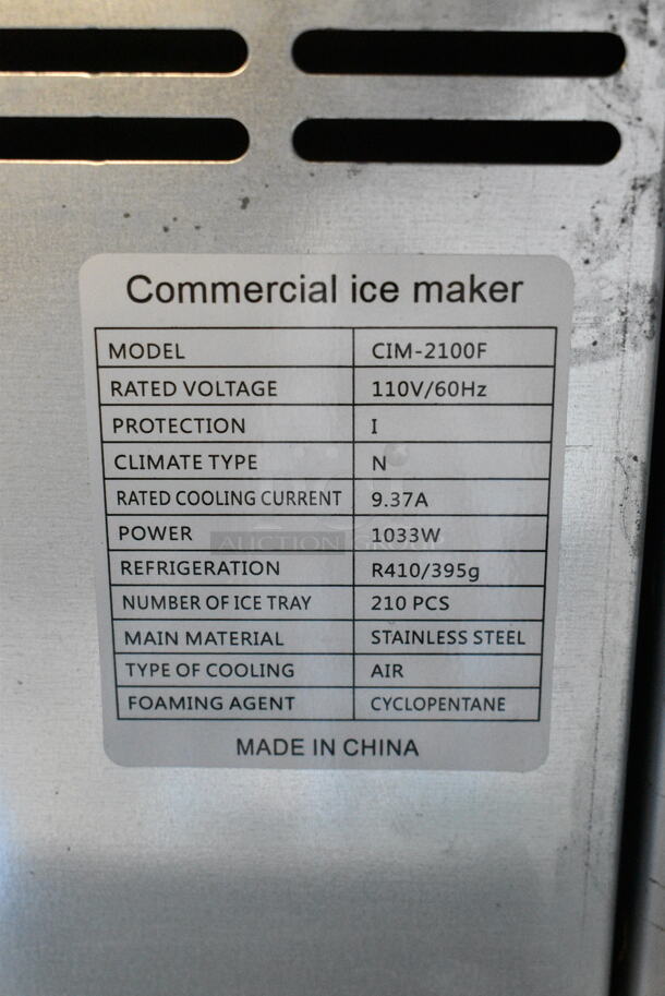 BRAND NEW SCRATCH AND DENT! CIM-2100F Stainless Steel Commercial 350lb/24h Ice Head. 110 Volts, 1 Phase. - Image 6 of 6