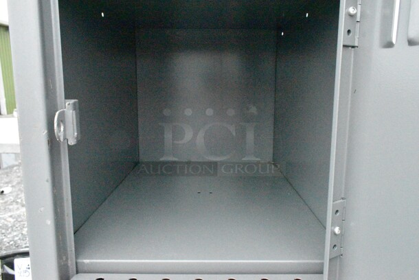 Gray Metal 6 Cubby Locker.  - Image 4 of 5