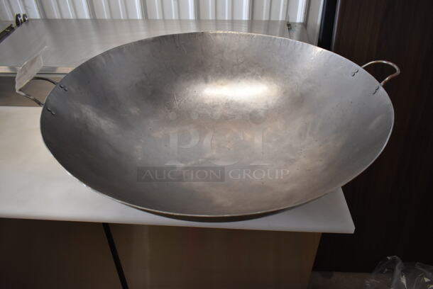 ALL ONE MONEY! Lot of 3 BRAND NEW SCRATCH AND DENT! Items; 
Town 34730 30" Hand Hammered Cantonese Wok and 2 Metal Round Pans.  - Image 5 of 7