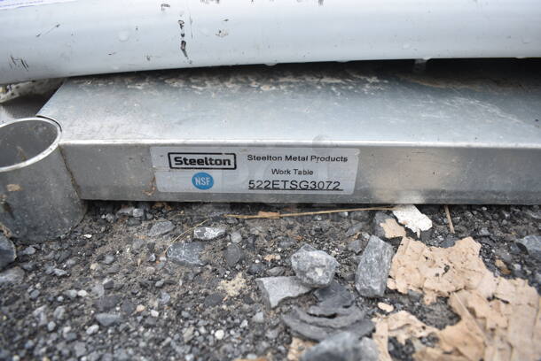 BRAND NEW SCRATCH AND DENT! Steelton 522ETSG3072 30" x 72" 18 Gauge 430 Stainless Steel Work Table with Undershelf - Image 5 of 5