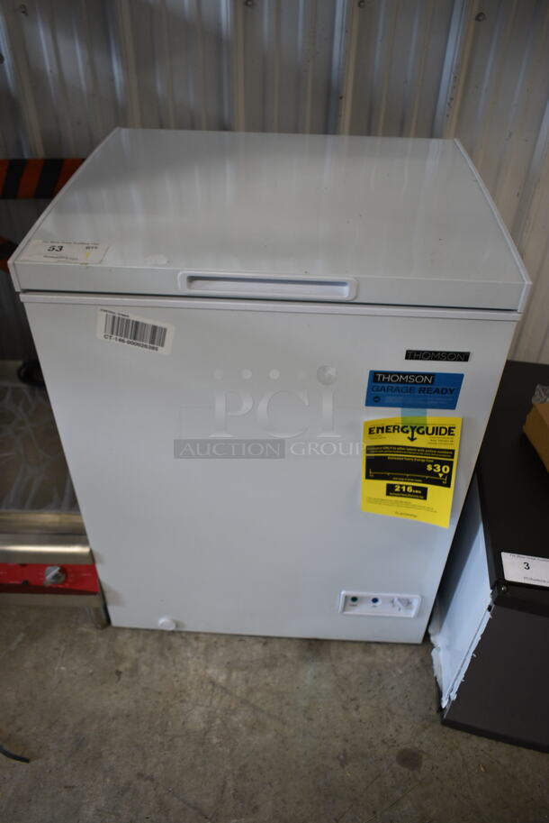 2022 Thomson TFRF520-F-SM Metal Chest Freezer w/ Hinge Lid. 115 Volt, 1 Phase. Tested and Working! - Image 1 of 4