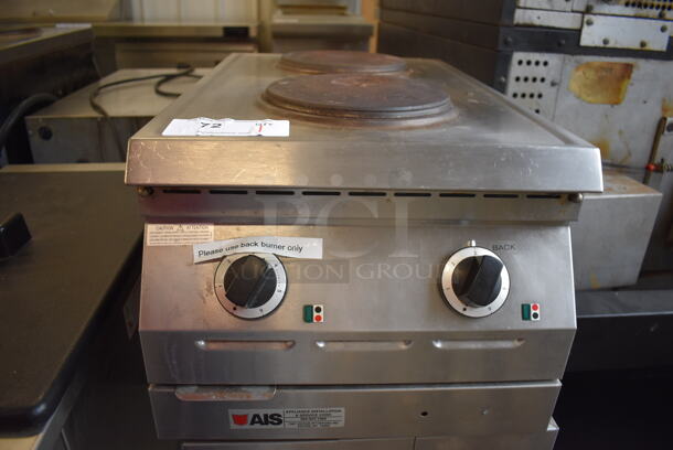 Garland ED-15THSE Stainless Steel Commercial Countertop Electric Powered 2 Burner Hot Plate Range on Stand. 208 Volts, 3 Phase. 15x24x38 - Image 6 of 7