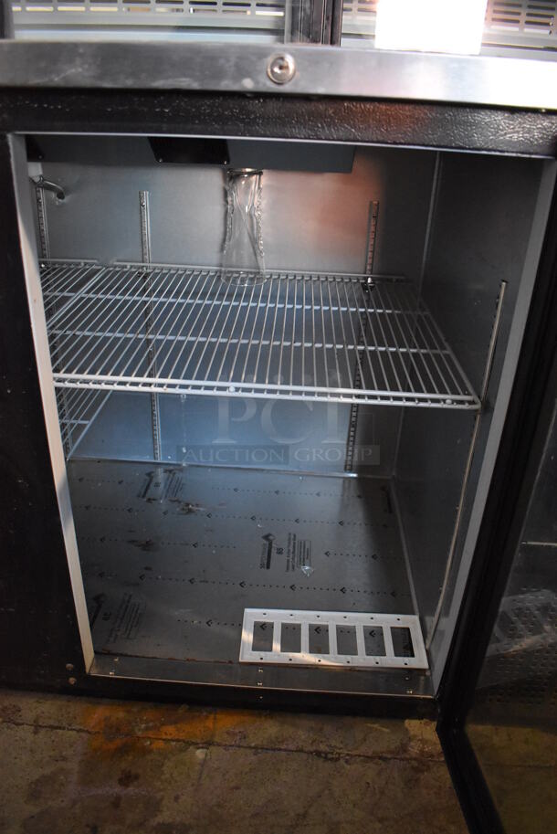 Beverage Air BB68HC-1-G-B Metal Commercial 2 Door Back Bar Cooler Merchandiser. 115 Volts, 1 Phase. 69x29x37.5. Tested and Working! - Image 7 of 8
