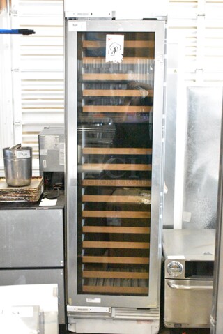 LIKE NEW! Sub-Zero IW-24 Metal Single Door Reach In Wine Chiller Merchandiser. 115 Volts, 1 Phase. Tested and Does Not Power On