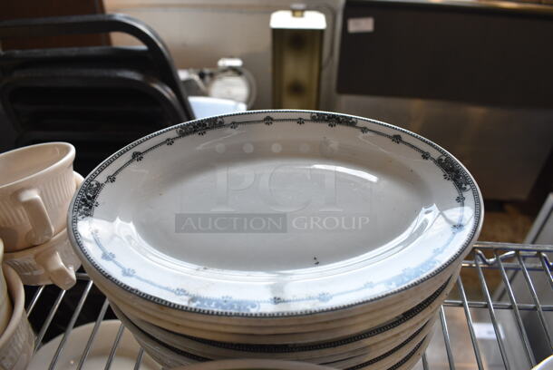 ALL ONE MONEY! Lot of 23 Various White Ceramic Oval Plates. 7x5x1, 8.5x6x1 - Image 2 of 4