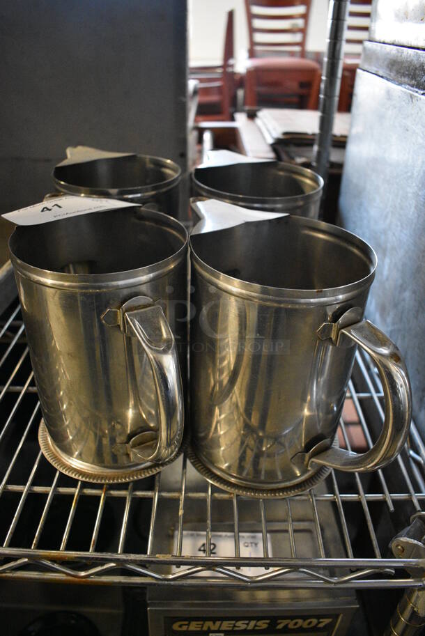 4 Metal Pitchers. 9.5x5x7. 4 MROS-44P - Image 3 of 3