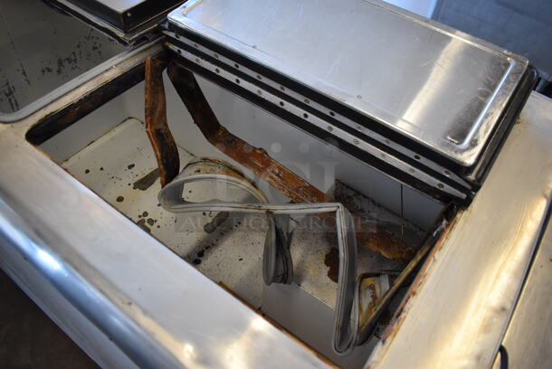 Beverage Air Metal Commercial Chest Freezer w/ 2 Center Hinge Lids. 54.5x30.5x38. Tested and Working! - Image 4 of 9