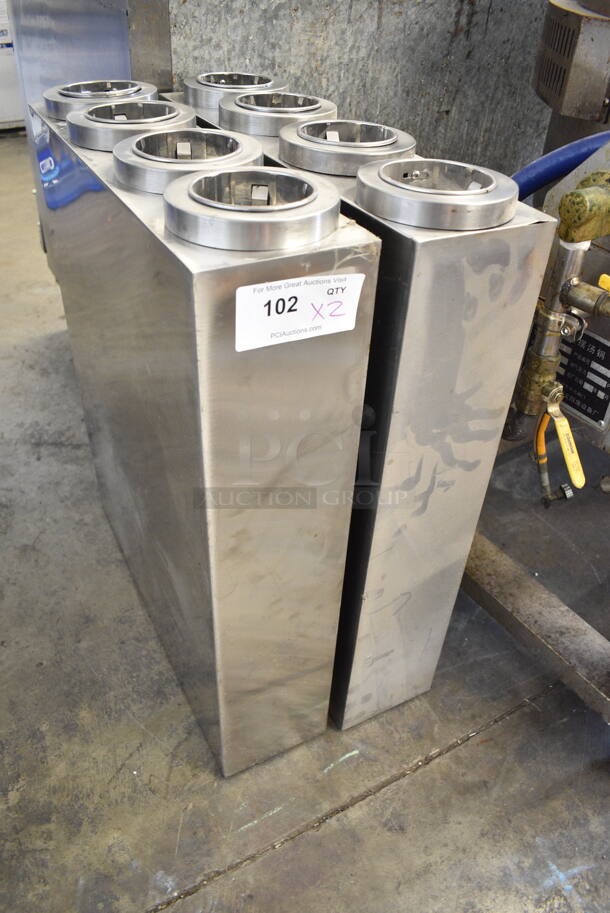 2 Dispense-Rite ADJ-31 Stainless Steel 4 Well Cup Dispenser. 2 Times Your Bid! - Image 1 of 7
