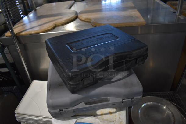 ALL ONE MONEY! Metro Lot of 2 Tiers of Various Items Including Air Pot, Metal Bins, Sauce Pans and Metal Round Trays. Does Not Include Metro Shelving Unit - Image 3 of 10