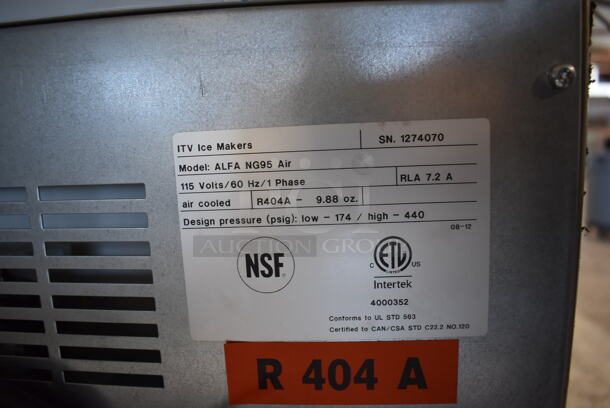 BRAND NEW! ITV ALFA NG95 Stainless Steel Commercial Self Contained Undercounter Ice Machine. 115 Volts, 1 Phase. 18.5x24x31 - Image 6 of 6