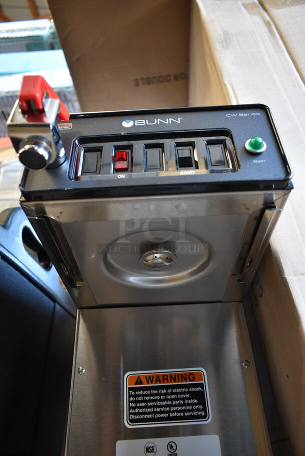 BRAND NEW SCRATCH AND DENT! 2022 Bunn CWTF15-APS Stainless Steel Commercial Countertop Coffee Machine w/ Metal Brew Basket. 120 Volts, 1 Phase.  - Image 6 of 6