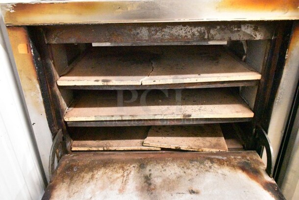 Peerless Stainless Steel Commercial Pizza Oven w/ Broken Cooking Stones.  - Image 3 of 6