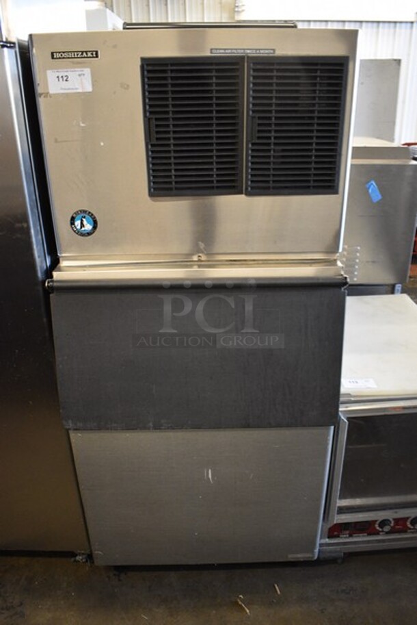 Hoshizaki Stainless Steel Commercial Ice Head on Commercial Ice Bin. 30.5x33x68.5.
