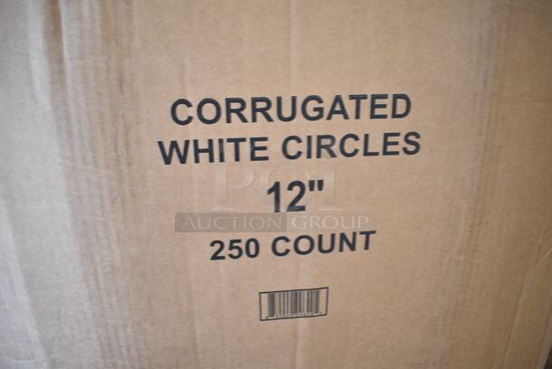 PALLET LOT of 31 BRAND NEW Boxes Including 2 Box PP883-BK Ecopax Hinge Containers, 2 Box 50010W Choice 10 oz. White Poly Paper Hot Cup - 1000/Case, 129MCR50B Choice 43 oz. Black Round Microwavable Heavy Weight Container with Lid 9" - 150/Case, 500CC20HD 20 oz. Plastic Cold Cup - 600/Case, 2 Box 129MCS28B Choice 28 oz. Black Rectangular Microwavable Heavy Weight Container with Lid 8 3/4" x 6 1/4" x 1 3/4" - 150/Case, 128HD8COMBO ChoiceHD 8 oz. Microwavable Translucent Plastic Deli Container and Lid Combo Pack - 240/Case, 164CUSHMCMVN Lancaster Table & Seating Vintage Wood Seat for Mid-Century Chairs and Barstools, 2 Box Tablecraft 8032A PourMaster Complete 1 Qt. White Pour Bottle Kit with Assorted Color Spouts and Caps - 12/Pack, Choice 24" White Disposable Polypropylene Bouffant Cap - 100/Pack, 50020W Choice 20 oz. White Poly Paper Hot Cup - 600/Case, 600SOS1236 Regency Stainless Steel Single Deck Overshelf - 12" x 36" x 19 1/4", 5 Box 4331824PEA Choice 18" x 24" Pink / Peach Butcher Paper Sheets - 1000/Case, 12" Corrugated White Circles, 3698239413 Frymaster 8239413 20 3/8" x 28" Stainless Steel Fryer Cover for MJ1CF and MJCF Series, 795PTOBK8 Choice Black Microwavable Folded Paper #8 Take-Out Container 6" x 4 3/4" x 2 1/2" - 300/Case, 303BWREB16 Acopa 16 oz. Bright White Wide Rim Rolled Edge Rim Stoneware Soup and Pasta Bowl - 12/Case, 795PTOKFT3 Choice Kraft Microwavable Folded Paper #3 Take-Out Container 7 3/4" x 5 1/2" x 2 1/2" - 200/Case, 502404816CL Lavex 40-45 Gallon 16 Micron 40" x 48" High Density Janitorial Can Liner / Trash Bag - 250/Case. 31 Times Your Bid!  - Image 12 of 12