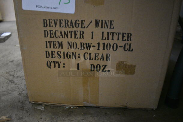 ALL ONE MONEY! Lot of 13 BRAND NEW IN BOX! Clear Poly Decanters w/ Lids. 4x4x11 - Image 3 of 3