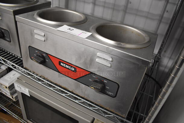 2012 Nemco 6120A-CW Stainless Steel Commercial Countertop 2 Well Food Warmer. 120 Volts, 1 Phase. 18.5x9.5x10. Tested and Working! - Image 3 of 5